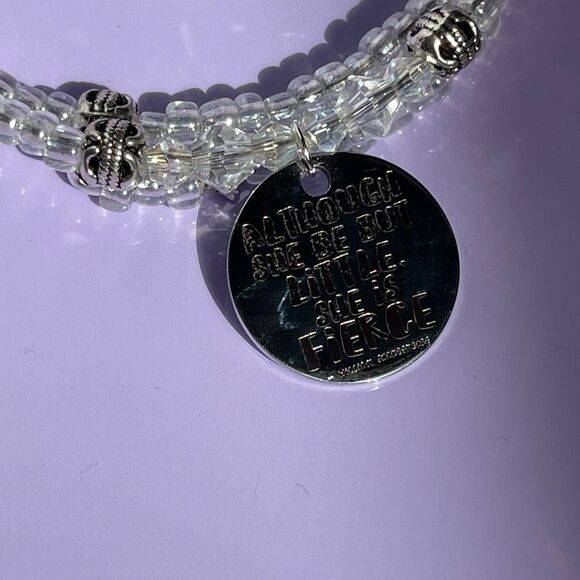 Handmade clear beaded wrap bracelet, seed bead - Picture 2 of 5